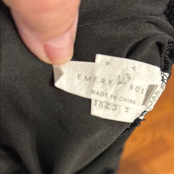 Black Wide Leg Lace Trim Pants - Picture 8 of 9